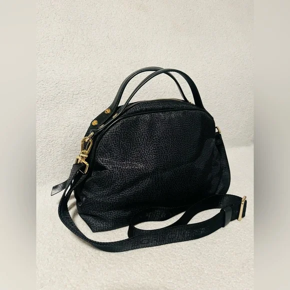 Borbonese Redwall Black Crossbody Bag - Picture 4 of 15